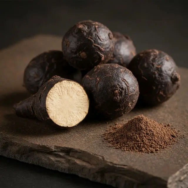 Raíces de maca negra