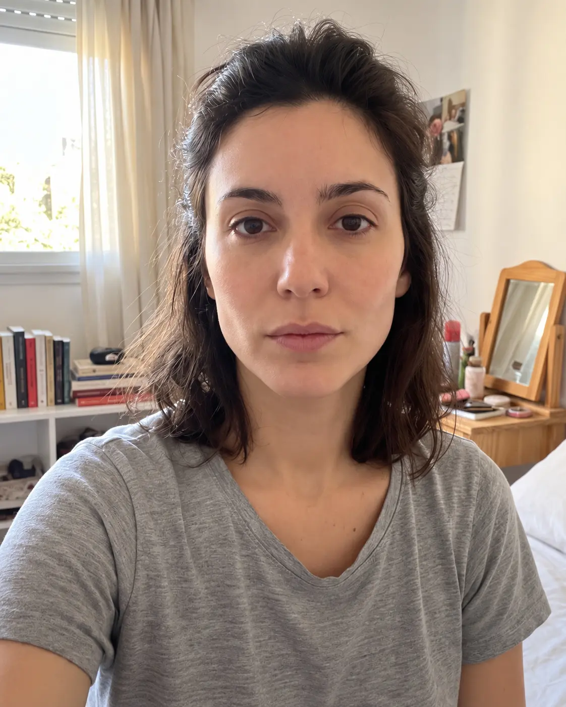 Rostro de frente, después