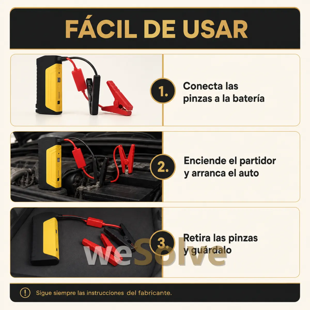 Modo de uso del partidor portátil